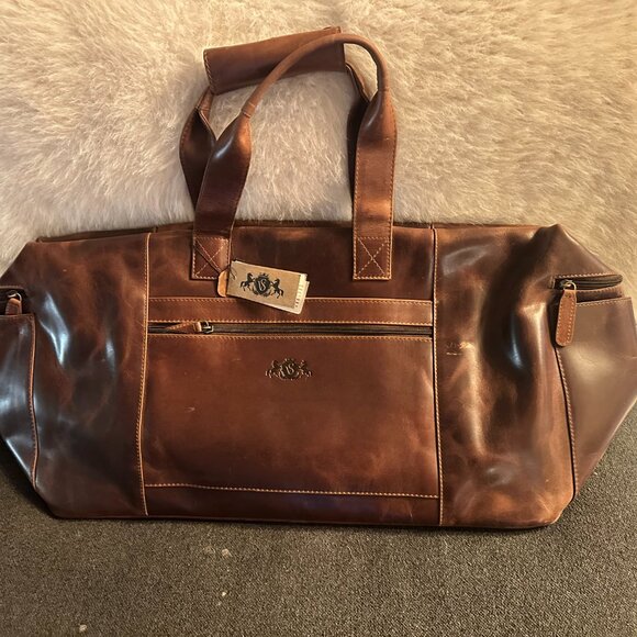 NEW Sid & Vain Luxury Travel Duffel Bag Hand Made Genuine Leather - Picture 10 of 10